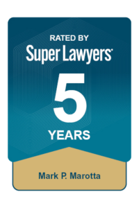 5 Years Super Lawyers Badge - Mark Marotta